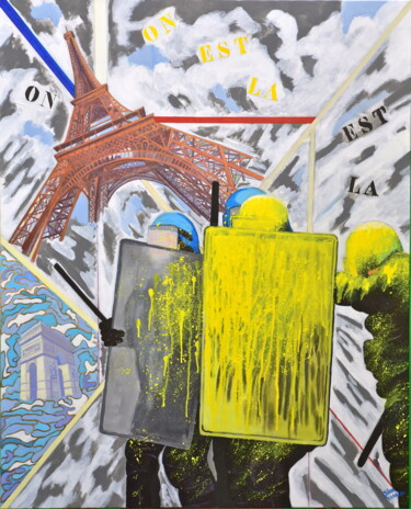 Peinture intitulée "Souvenir de Paris" par François Milcar, Œuvre d'art originale, Huile