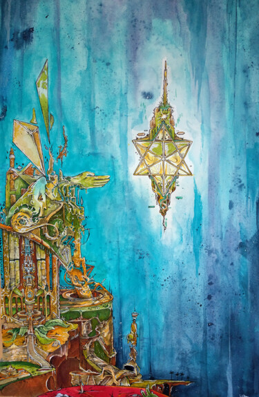 图画 标题为“merkaba” 由Eg0n, 原创艺术品, 标记