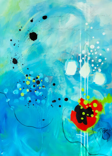 Des battements de ton coeur Peinture intitulée "Des battements de t…" par Chantal Proulx, Œuvre d'art originale, Acrylique