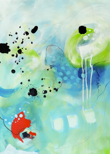 L'éclat de tes rires Peinture intitulée "L'éclat de tes rires" par Chantal Proulx, Œuvre d'art originale, Acrylique