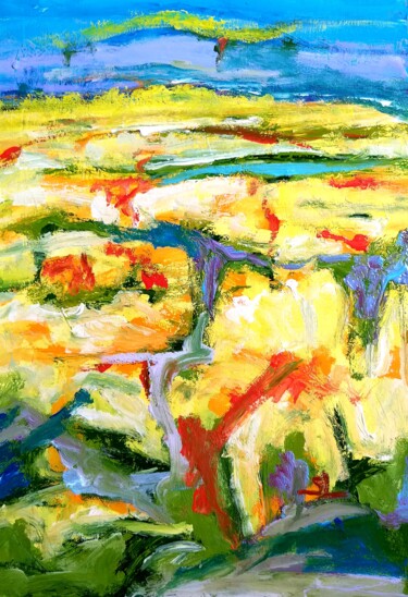 A146 Nature Abstrait 제목이 "A146 Nature Abstrait"인 미술작품 Sandrine Lefebvre로, 원작, 구아슈