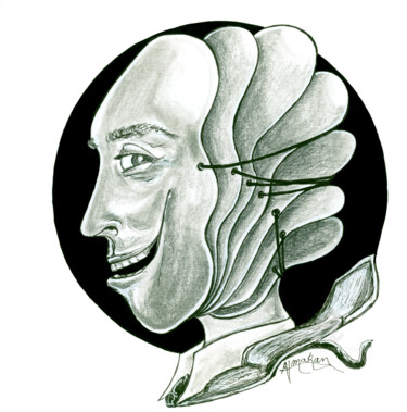 Bas-les-masques 图画 标题为“Bas-les-masques” 由Almakan, 原创艺术品, 墨
