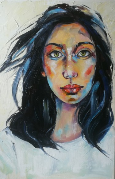 Peinture intitulée ""NINI"" par Marie Granger (Mahé), Œuvre d'art originale, Huile
