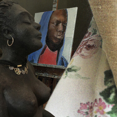 ...DE L'AMOUR NOIR ! - ... BLACK LOVE ! 数字艺术 标题为“...DE L'AMOUR NOIR…” 由Philippe Renou, 原创艺术品, 照片蒙太奇