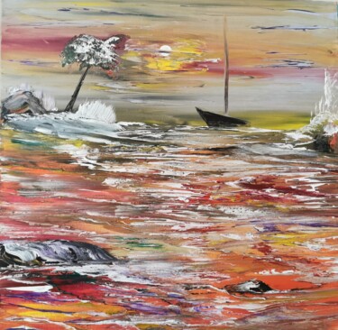 Peinture intitulée "Reflections" par Pascal Jung, Œuvre d'art originale, Huile