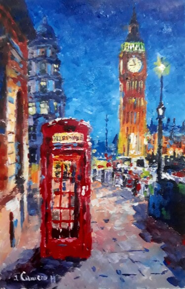 Londres. Night. Acrilico sobre lienzo 41 x 27 cm Peinture intitulée "Londres. Night. Acr…" par Jose Camero Hernandez, Œuvre d'art originale, Acrylique