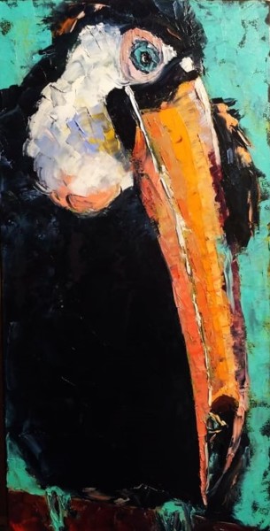Картина под названием "Bird of JOY-Toucan…" - Irena, Подлинное произведение искусства, Масло
