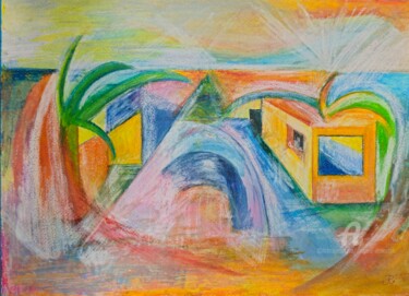 Painting titled "Idlib" by Andrew Walaszek, Original Artwork, Watercolor
