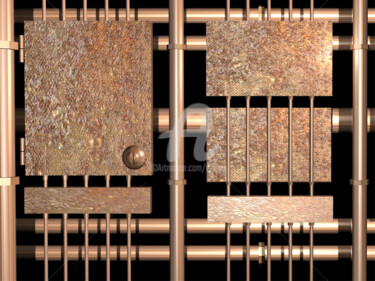 Digital Arts titled "TUYAU 7" by Mahmoud Lahbib, Original Artwork, 3D Modeling