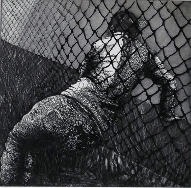 Palabras migrantes Printmaking titled "Palabras migrantes" by Alondra Alonso Alvarez, Original Artwork, Etching