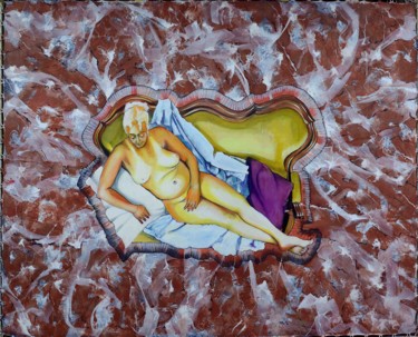 Néna la Venus Punk ou la vérité dévoilée Peinture intitulée "Néna la Venus Punk…" par Brasier Jeanoel, Œuvre d'art originale, Huile