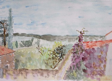 Vue du lac de Berre et village du sud #artistsupportpledge