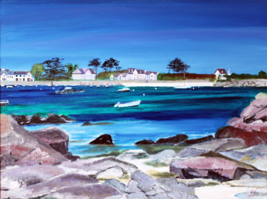 Peinture intitulée "Brignogan" par Jean Parraud, Œuvre d'art originale, Huile