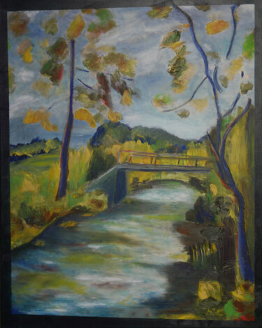 "bridge over the yel…" başlıklı Tablo Marek Raminski tarafından, Orijinal sanat, Petrol