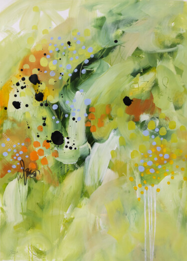 Ton sourire espiègle Peinture intitulée "Ton sourire espiègle" par Chantal Proulx, Œuvre d'art originale, Acrylique