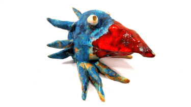 Sculpture intitulée "CROW VIII" par Aare Freimann, Œuvre d'art originale, Céramique