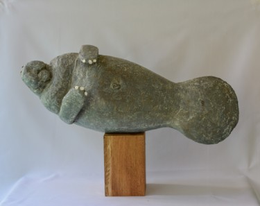 Sculpture intitulée "PEIXE  BOI" par Barake Sculptor, Œuvre d'art originale, Papier