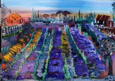 Peinture intitulée "Le chalet des sente…" par Pascal Jung, Œuvre d'art originale, Huile
