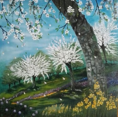 Peinture intitulée "NEI RICORDI ..le CO…" par Anna Nuzzo, Œuvre d'art originale, Huile