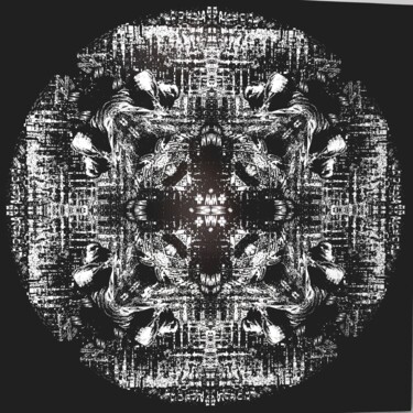 제목이 "The Raw war 01 / 01…"인 미술작품 Mohamed Azzoug로, 원작, 스크린 인쇄 나무 들것 프레임에 장착됨