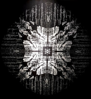 제목이 "The Raw war 02 / 02…"인 미술작품 Mohamed Azzoug로, 원작, 스크린 인쇄 나무 들것 프레임에 장착됨