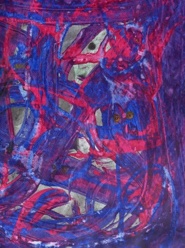 Painting titled "je m'y suis caché" by Francisco Mendes, Original Artwork, Acrylic