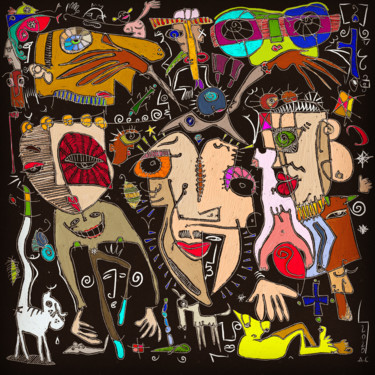 Digital Arts titled "Digital art, modern…" by Haldun Yilmaz, Original Artwork, Digital Painting