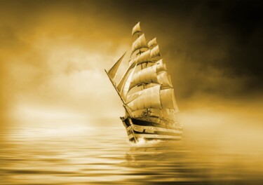 Digital Arts titled "Morning by the ocea…" by Radiy Bohem, Original Artwork, 2D Digital Work