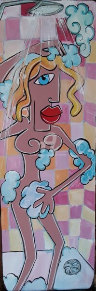 Gestes barrières Pintura intitulada "Gestes barrières" por Caroline Cavalier, Obras de arte originais, Acrílico