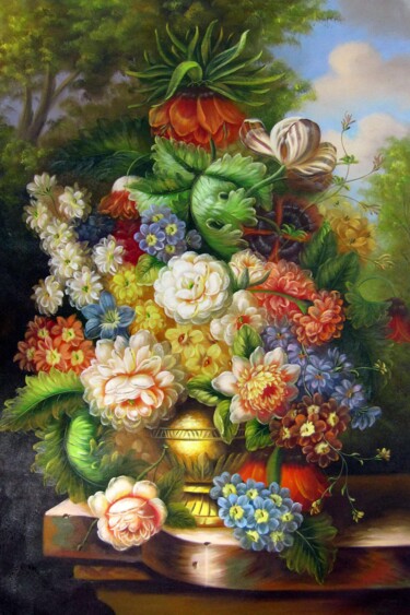 Peinture intitulée "Delux 003" par Greg Leander, Œuvre d'art originale, Huile