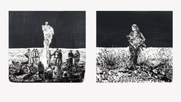 Printmaking titled "#mihuida" by Alondra Alonso Alvarez, Original Artwork, Lithography