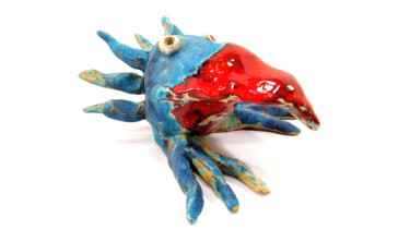 Sculpture intitulée "CROW IX" par Aare Freimann, Œuvre d'art originale, Céramique