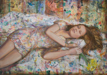 Peinture intitulée "Dans ce grand champ…" par Francois Pagé, Œuvre d'art originale, Huile