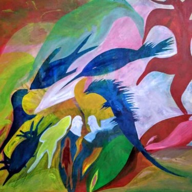 Painting titled "Incredible water an…" by Nadim Ahmed Khan, Original Artwork, Acrylic