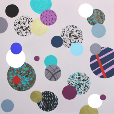 Only dots 11 绘画 标题为“Only dots 11” 由Lucie Jirků, 原创艺术品, 丙烯 安装在木质担架架上