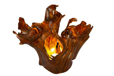 Sculpture titled "Wings to the sky" by Marian Bogatu, Original Artwork, Wood
