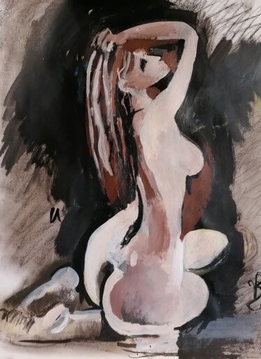 Peinture intitulée "Nu1" par Valérie Blum (Valery), Œuvre d'art originale, Acrylique