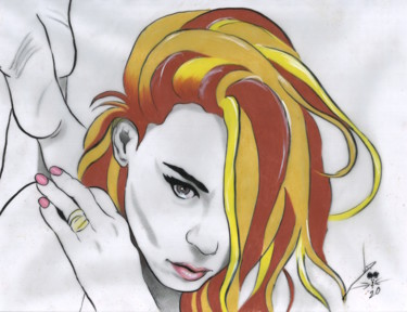 Tekening getiteld "Patrizia" door John Creekmore, Origineel Kunstwerk, Inkt