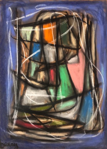 Painting titled "Colour of Nazareth…" by Serge Berry, Original Artwork, Pastel