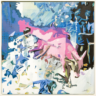 Painting titled "Flucht des Apis | O…" by Uwe Fehrmann, Original Artwork, Acrylic