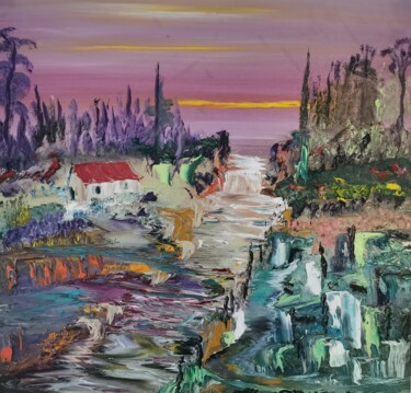 Peinture intitulée "On Alpilles" par Pascal Jung, Œuvre d'art originale, Huile