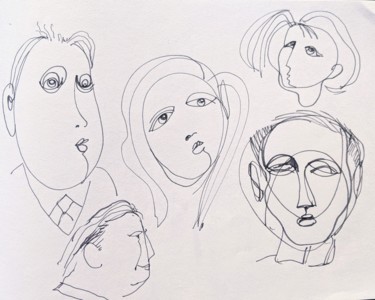 Drawing titled "the play2" by Armen Ghazayran (Nem), Original Artwork, Ink