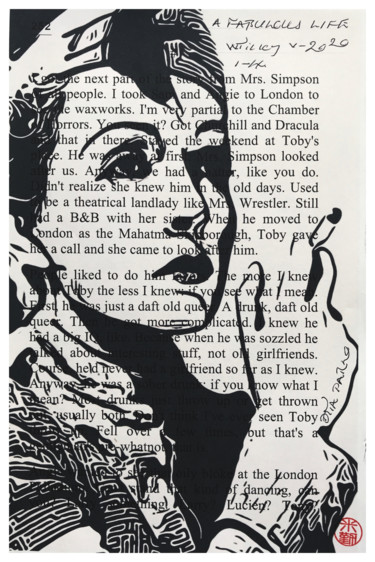 A Fabulous Life, Page 252: Dita Parlo Printmaking titled "A Fabulous Life, Pa…" by Wilf Tilley, Original Artwork, Digital Print