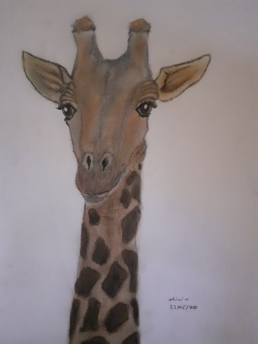 제목이 "Girafe"인 그림 Minnie House로, 원작, 연필