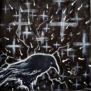 Dessin intitulée "All Lost Hopes" par Luiz Matos, Œuvre d'art originale, Marqueur