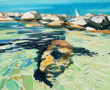 Peinture intitulée "Marée montante" par Nicolas Tréanton, Œuvre d'art originale, Huile