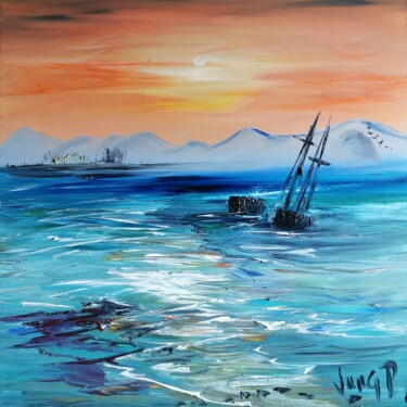Peinture intitulée "Échoué 2" par Pascal Jung, Œuvre d'art originale, Huile