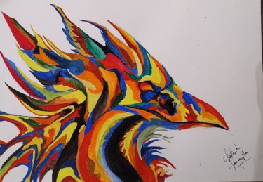 Painting titled "Flight from Chaos" by Satwik Sengupta, Original Artwork, Acrylic