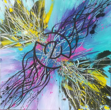 Peinture intitulée "Storm001" par Trä  Abstract Painting, Œuvre d'art originale, Acrylique