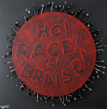 제목이 "Ho! Rage ! de Brais…"인 조형물 Bernard Lapeña로, 원작, 나무